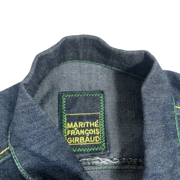Marithe Francois Girbaud Womens Large Denim Jacket Contrast Stitch - Picture 7 of 7